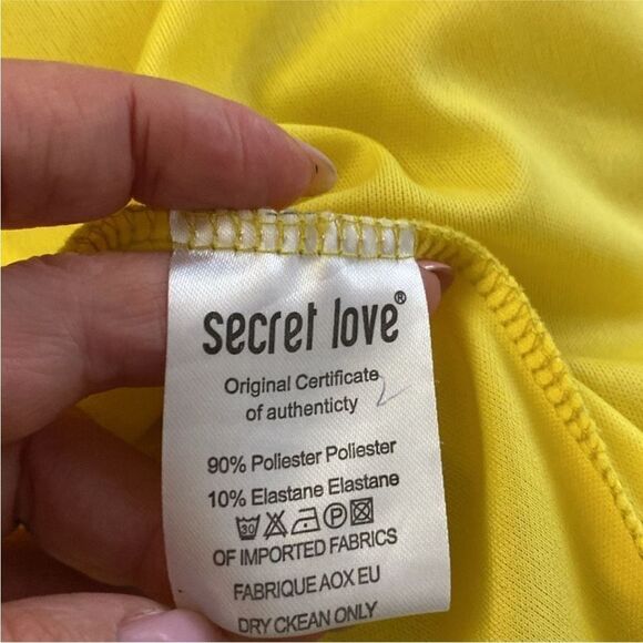 Secret Love Floral Yellow Maxi Dress, S - Picture 9 of 9